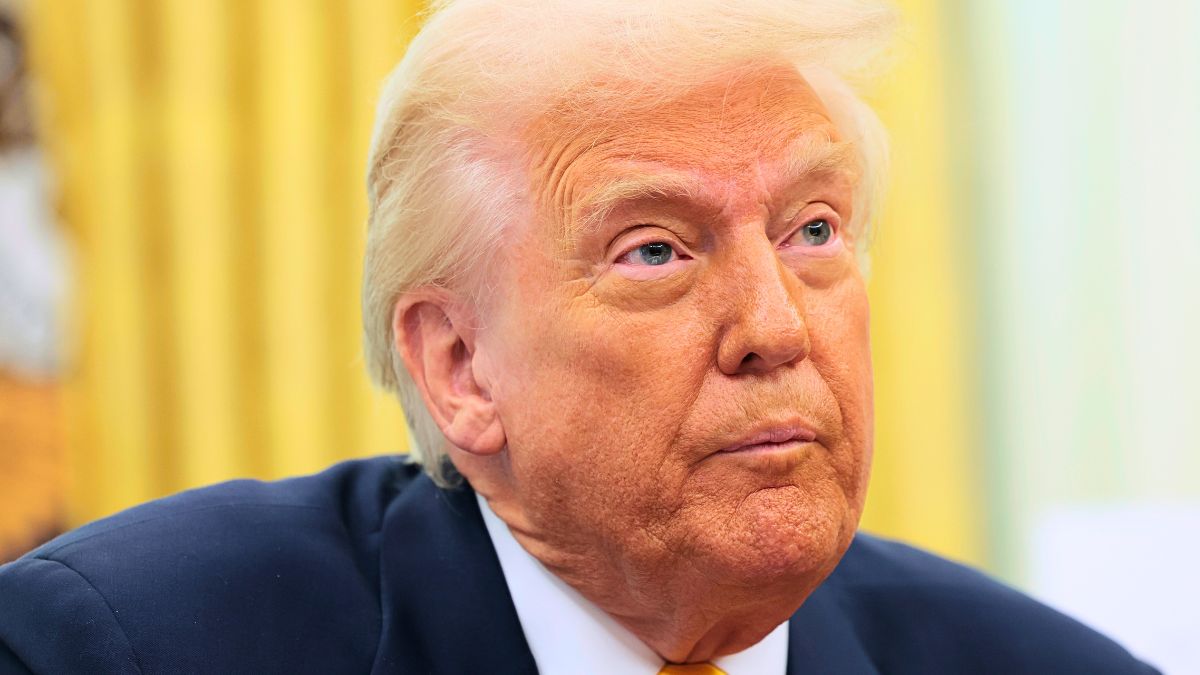 U.S. President Donald Trump delivers remarks on the jobs report from the Oval Office at the White House on March 07, 2025 in Washington, DC. The U.S. economy added 151,000 jobs, with the unemployment rate rising slightly to 4.1%, according to the Bureau of Labor Statistics.