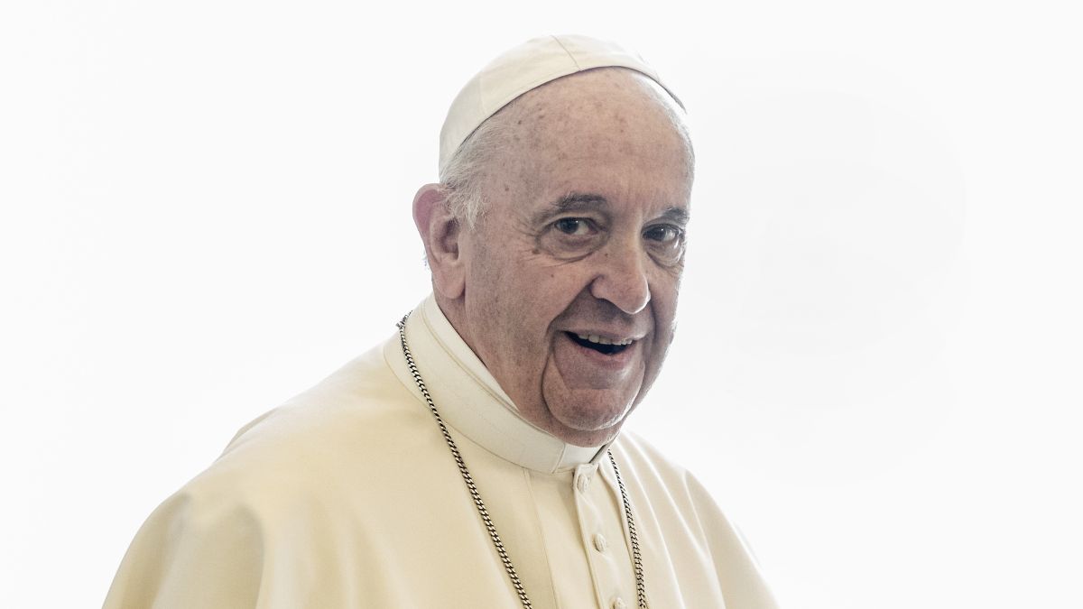 Pope Francis meets H.E. Talat Xhaferi, President Of North Macedonia Parliament on May 24, 2019 in Vatican City, Vatican. (Photo by Alessandra Benedetti - Corbis/Getty Images)