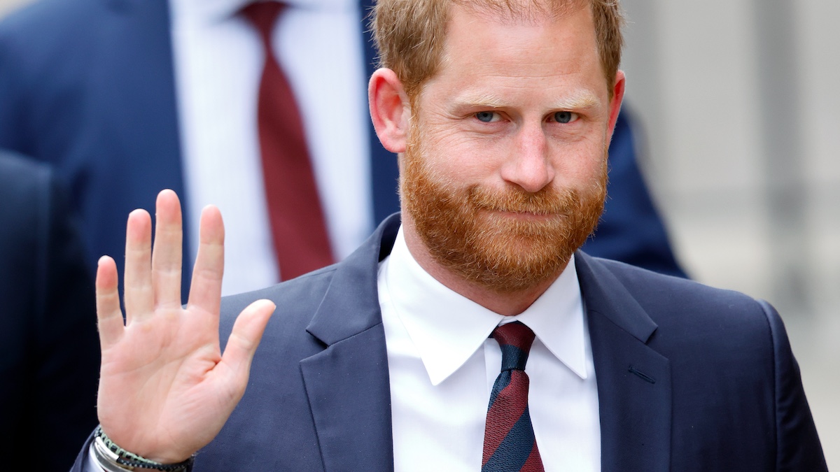 LONDON, UNITED KINGDOM - APRIL 09: (EMBARGOED FOR PUBLICATION IN UK NEWSPAPERS UNTIL 24 HOURS AFTER CREATE DATE AND TIME) Prince Harry, Duke of Sussex (wearing a Household Division regimental tie) attends day 2 of a Court of Appeal hearing regarding his security at the Royal Courts of Justice on April 9, 2025 in London, England. Prince Harry is appealing a previous High Court ruling based on a decision made by the Royal and VIP Executive Committee (RAVEC) to downgrade the level of security he receives whilst visiting the UK after stepping back from being a full time working member of the royal family.