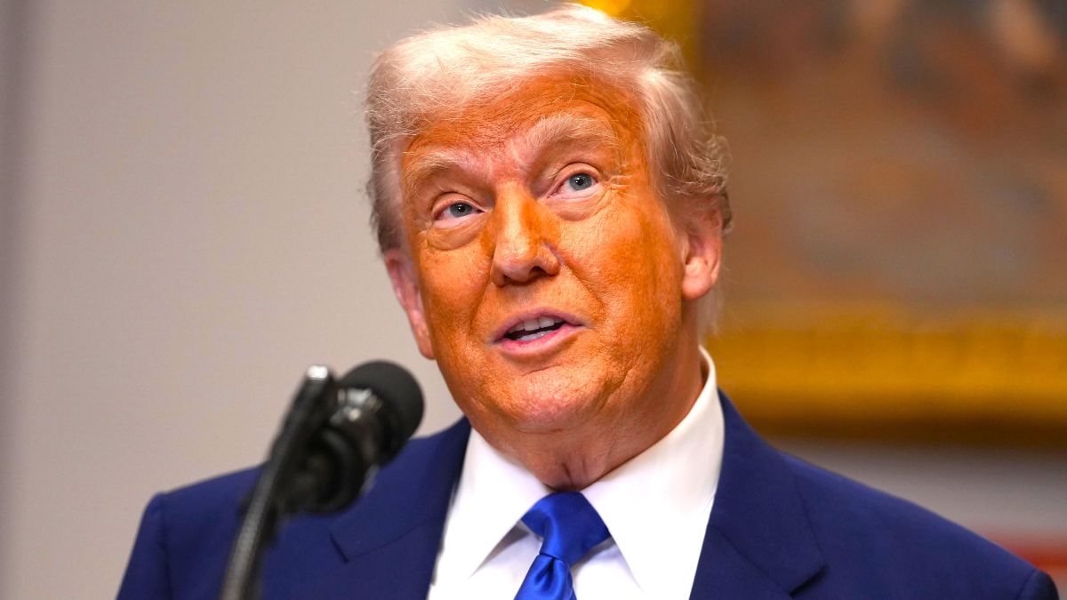 U.S. President Donald Trump speaks during a press conference in the Roosevelt Room of the White House on May 12, 2025, in Washington, DC. During the event, President Trump signed an executive order aimed at reducing the cost of prescription drugs and pharmaceuticals by 30% to 80%. (Photo by Andrew Harnik/Getty Images)