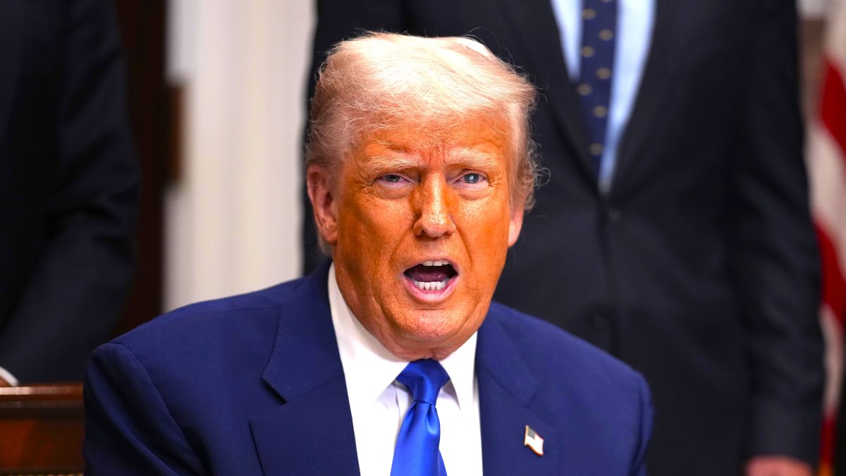 U.S. President Donald Trump speks as he signs an executive order aimed at reducing the cost of prescription drugs and pharmaceuticals by 30% to 80% during an event in the Roosevelt Room of the White House on May 12, 2025, in Washington, DC. Trump announced his plan to lower drug prices would tie their cost to drug prices paid in foreign nations. (Photo by Andrew Harnik/Getty Images)